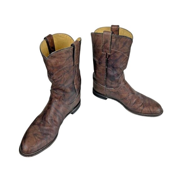 JUSTIN Boots Men\'s 9.5 Roper 3162 Jackson Deerlite Cowboy Western Leather main image 12